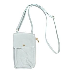GOT IT LOVE IT GILI Blue Grey Leather Cellphone Crossbody Bag